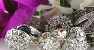 antique estate vintage filigree diamond engagement wedding jewelry rings