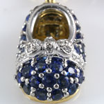 Sapphire Baby Shoe Charm
