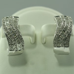 Poker Diamond Baguette Earrings