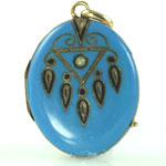 Blue Victorian Enamel Locket