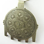 Antique Afghanistan Incised Silver Pendant