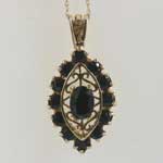 Sapphire Filigree Pendant