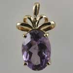 Amethyst 8ct Gold Pendant