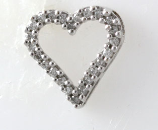 White Gold Diamond Heart Pendant