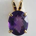 3.3 ct tw Amethyst Pendant 14KT