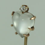 Moonstone Diamond Tie Pin