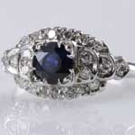 Art Deco Sapphire Wedding Ring