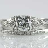 antique ladies early 1900s diamond platinum filigree engagement wedding ring