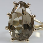 Vintage Big Brown Quartz Ring