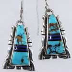 Vintage Turquoise Inlay Earrings