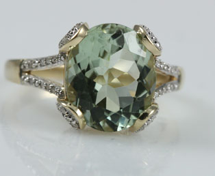 Vintage Green Quartz Ring