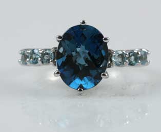 Brilliant London Blue Topaz Ring