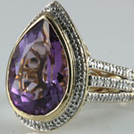 Pear Shaped Amethyst Ring
