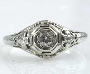 Bird Filigree Gold Ring