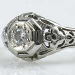 Bird Filigree Gold Ring