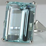 Big 20 Carat Aquamarine Ring