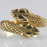 Signed Lalaounis Gold Snake Ring