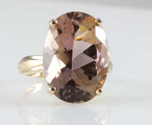 Big Apricot Sherry Spinel Ring