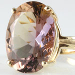 Big Apricot Sherry Spinel Ring