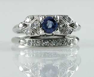 Ceylon Sapphire Bridal Set