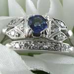 Ceylon Sapphire Bridal Set