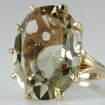 Large Lemon Citrine Ring