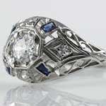 European Diamond Filigree Engagement Ring