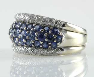 Vintage LeVian Blue Sapphire Band