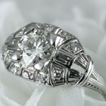 Platinum Diamond Estate Engagement Ring