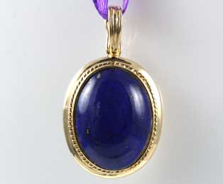 Lapis Lazuli Gold Pendant