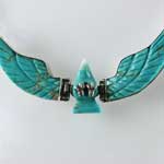 Turquoise Eagle Silver Necklace