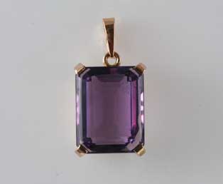 Amethyst Rose Gold Pendant