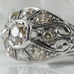 Brown Old Mine Diamond Ring
