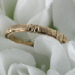 Engraved Gold Wedding Band