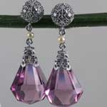 Amethyst Filigree Pendant Earrings