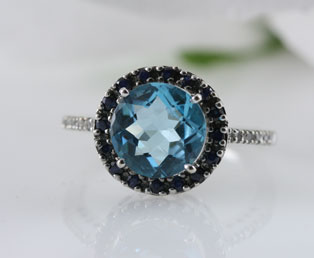 Vintage Topaz Sapphire Ring