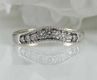 Curved Diamond Wedding Ring
