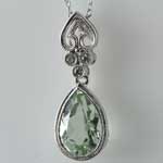Vintage Green Amethyst Pendant
