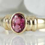 Vintage Pink Tourmaline Gold Ring
