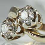 Double Old Mine Diamond Ring