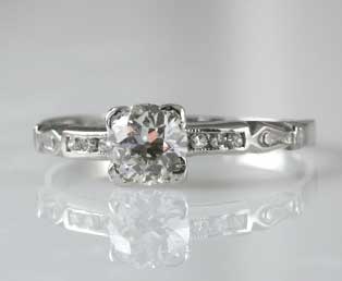 Estate European Diamond Engagement Ring