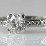 Estate European Diamond Engagement Ring