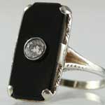 Antique Black Onyx Ring