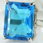 Blue Topaz Silver Ring