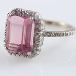 Estate Pink Tourmaline Diamond Ring
