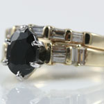 Sapphire Diamond Wedding Set