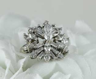 Diamond Ice Cocktail Ring