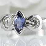 Ceylon Sapphire Diamond Ring