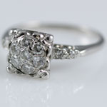 Diamond Cluster Wedding Ring