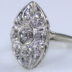 Antique Diamond Platinum Ring